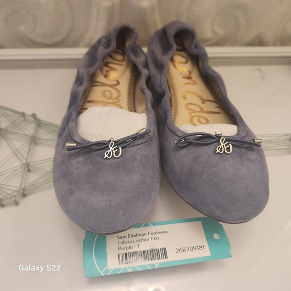Sam Edelman "Felicia" Leather Purple Flats. NWT. Size 7 and 9 - Picture 4 of 9